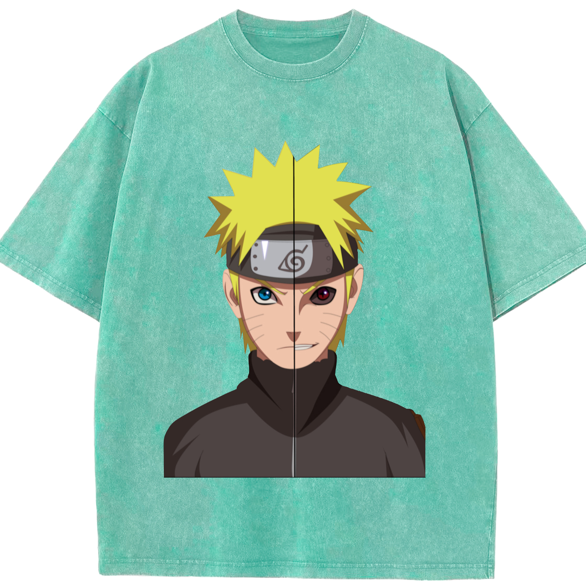 （画像用） NARUTO -ナルト- うずまき ナルト Uzumaki Naruto 綿100% ヴィンテージ風 半袖Tシャツ（フロントプリント）